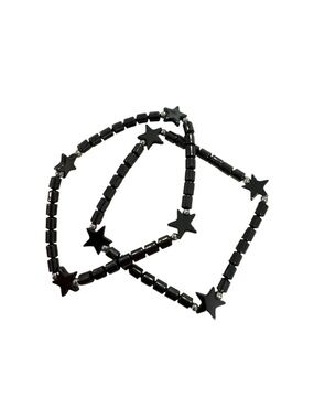 Black Star Beaded Bracelet Set
